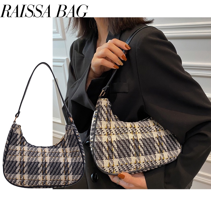 Túi xách nữ / 1992 s t u d i o/  RAISSA BAG/ túi kẹp nách vải tweet hoạ tiết sang đẹp mắt