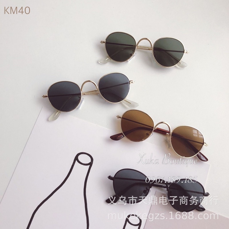 Kính Mát Thời Trang Trẻ Em , Kính Mát Mắt Cho Bé Từ 1 Tuổi Đến 8 Tuổi, Kính Tròn Chống Tia UV400 Bảo Vệ Mắt Trẻ Em