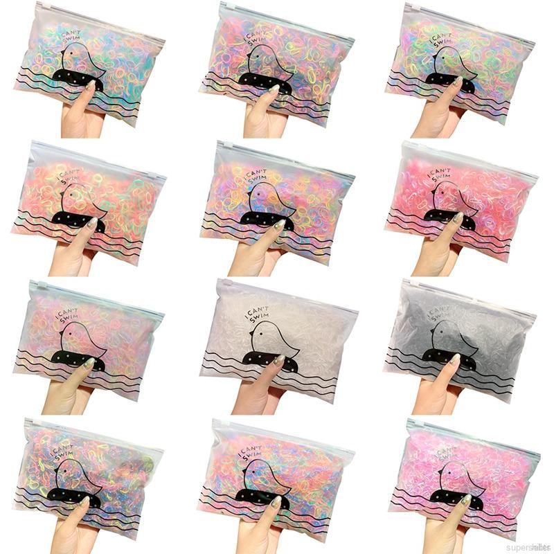 Set 1000 Dây Cột Tóc Co Giãn Đáng Yêu Cho Bé Gái