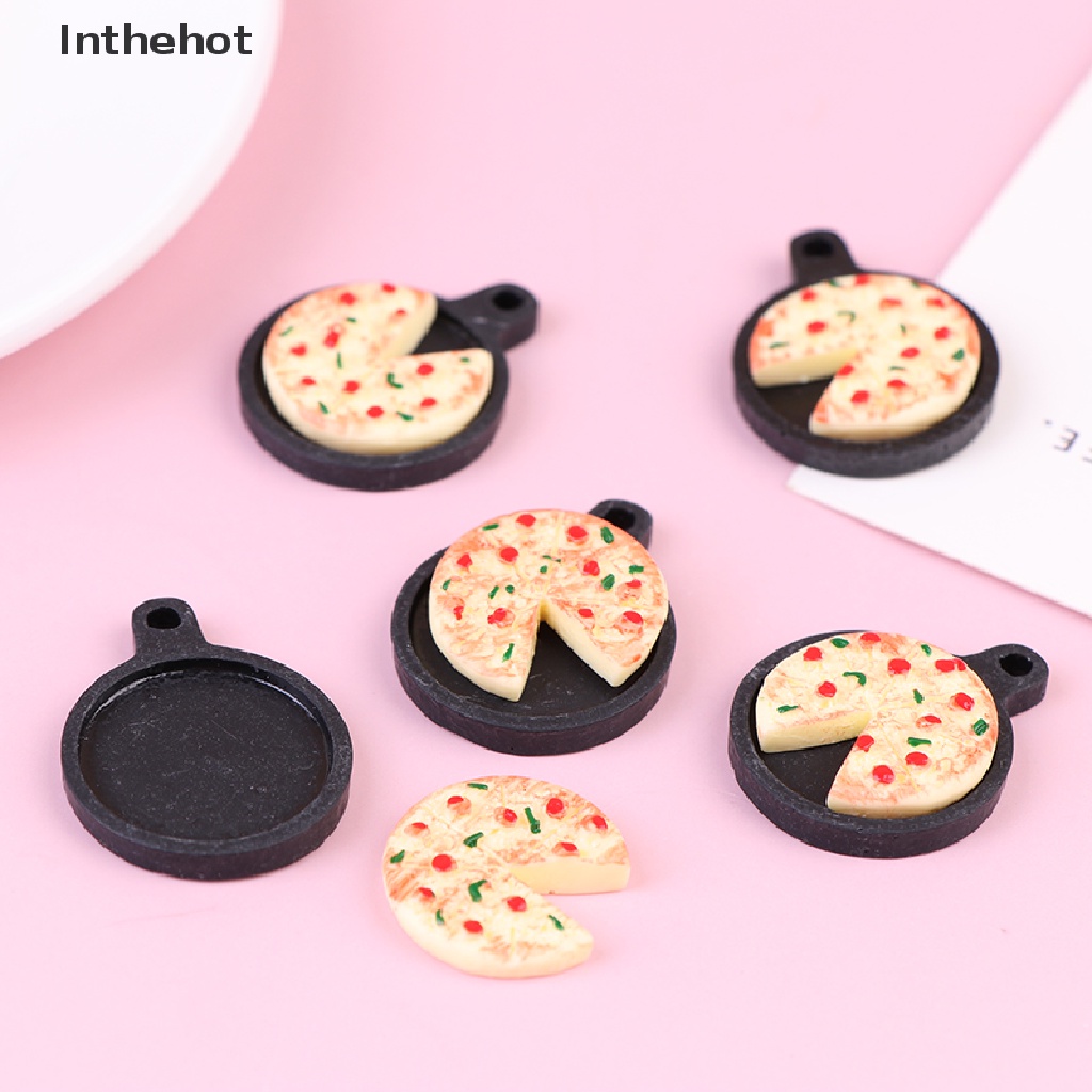 1 Bộ Bánh pizza Và Trái Cây mini Bằng Nhựa resin Cho Búp Bê