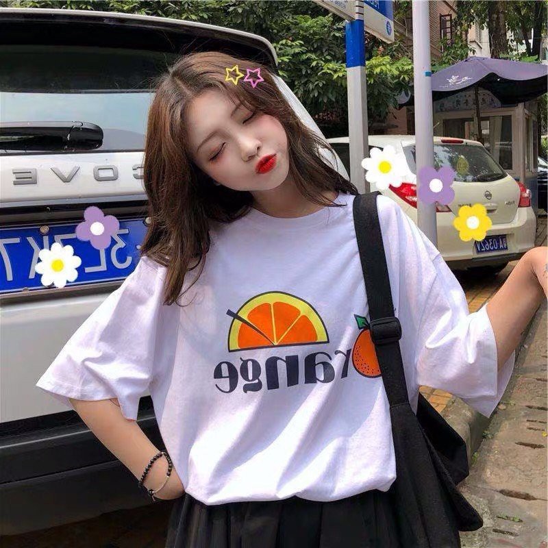 Áo Thun Tay Lỡ In Nhiệt Orange form Unisex nam nữ phong cách Ulzzang - Áo Phông Unisex Tay Lỡ In Orange ATIN09 | BigBuy360 - bigbuy360.vn