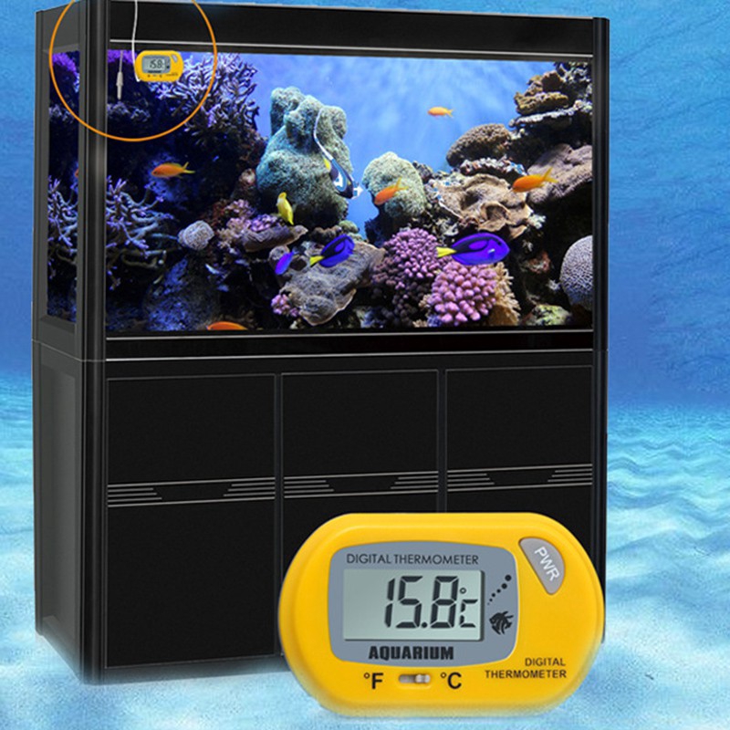Máy đo nhiệt độ ẩm kỹ thuật số LCD Máy đo nhiệt độ độ ẩm với đầu dò cho tủ lạnh bể cá