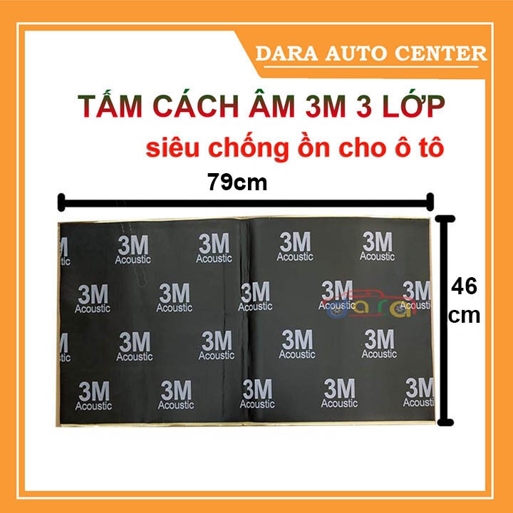 Tấm cách âm 3M™ Acoustic 3 lớp màu đen siêu chống ồn cho ô tô