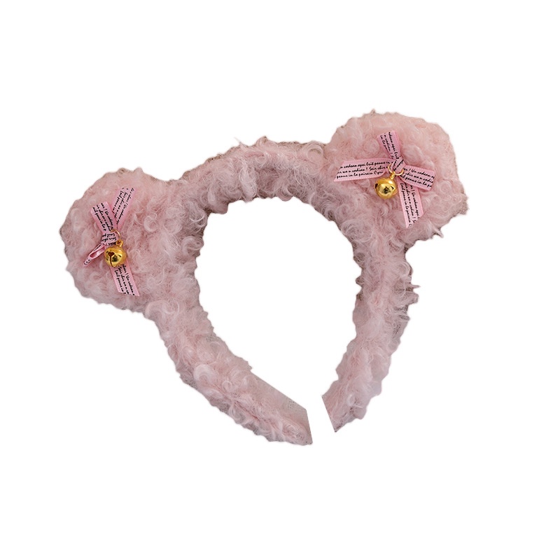 Băng Đô Cài Tóc Rửa Mặt Hình Tai Gấu Siêu Dễ Thương Chống Rơi/Chống Trượt Có Chuông Siêu Đáng Yêu
