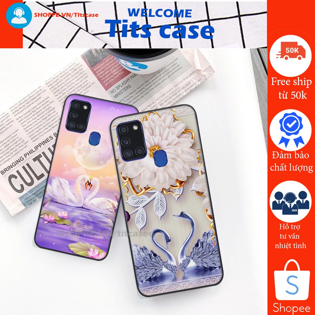 Ốp lưng Samsung Galaxy A21S in hình thiên nga,hoa may mắn, đặc sắc ĐỘC - LẠ - BỀN