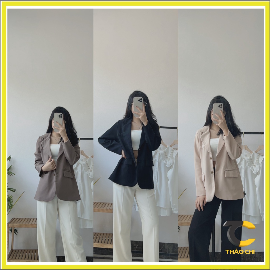 Áo khoác Blazer nữ chất tuyết mưa, áo khoác ves nữ đơn giản, nhẹ nhàng, trẻ trung phong cách Hàn Quốc | BigBuy360 - bigbuy360.vn