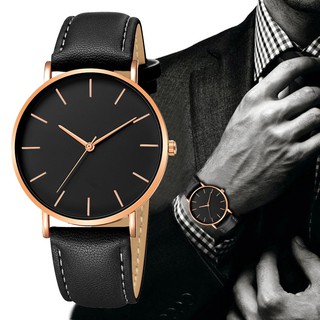 Đồng hồ analog máy quartz dây da hiệu Geneva