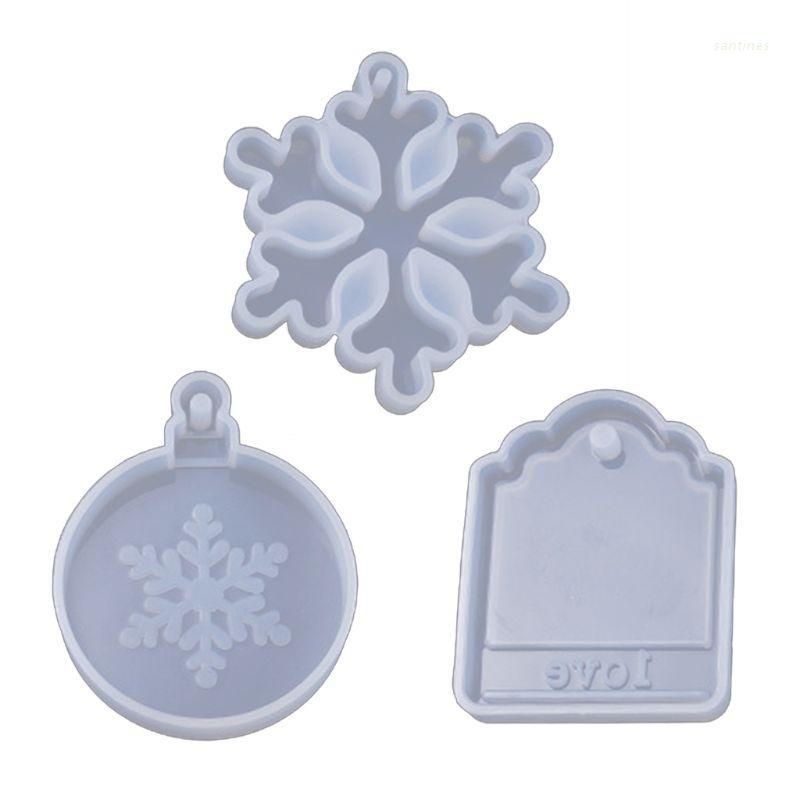 san* Christmas decoration christmas tree snowflakes silicone mold DIY Crafts Jewelry