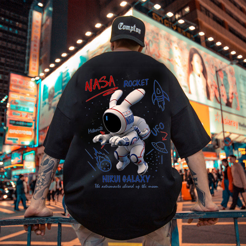 Áo Thun Tay Ngắn In Hình Thỏ Trẻ Trung Dành Cho Nam Nữ Size S-8Xl | BigBuy360 - bigbuy360.vn