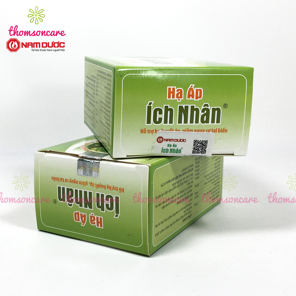 Hạ áp ích nhân - hỗ trợ giảm huyết áp, ngừa tai biến từ địa long, Nattokinase và thảo dược hộp 40 viên