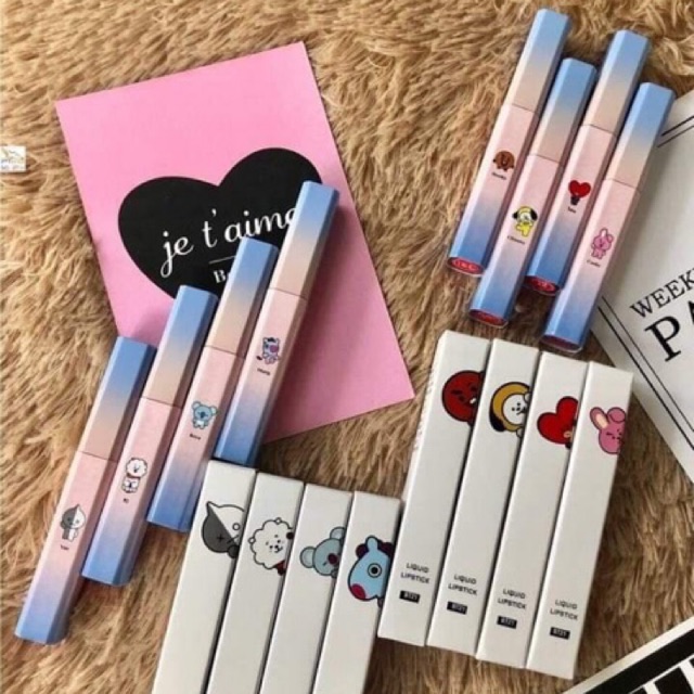[ MUA 1 TẶNG 2 CARD BTS] Son kem lì handmade BT21 siêu kute | BigBuy360 - bigbuy360.vn