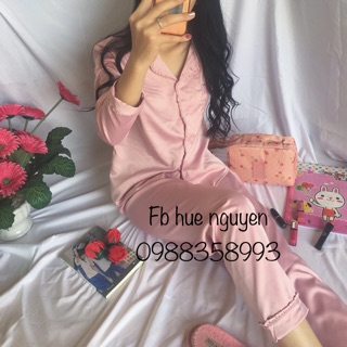 PIJAMA LỤA HÀN CHẤT DÀY DẶN ĐẸP K NHĂN ẢNH THẬT