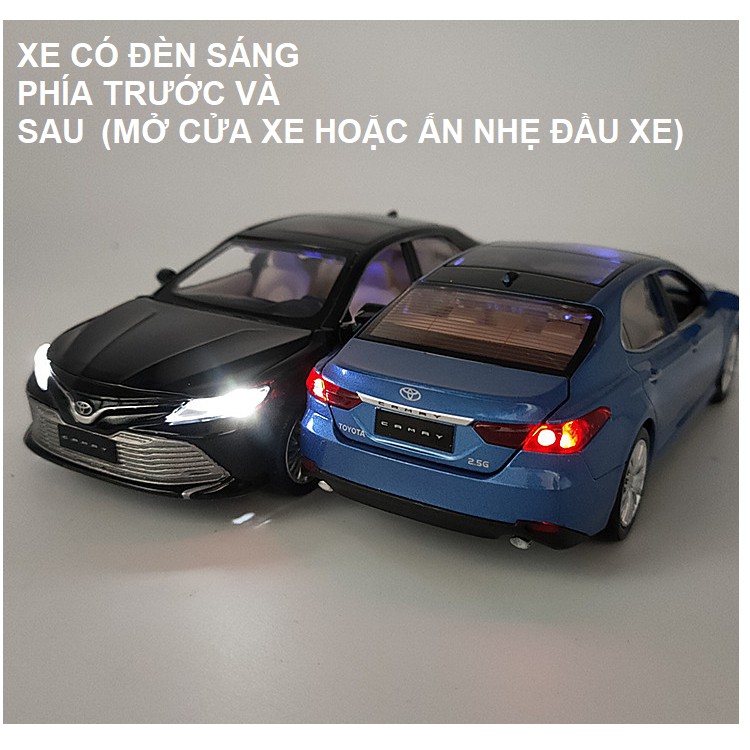 Đồ chơi trẻ em mô hình xe ô tô Camry 2019 tỉ lệ 1:32 - Xe đồ chơi trẻ em có âm thanh và đèn - Xe chạy cót