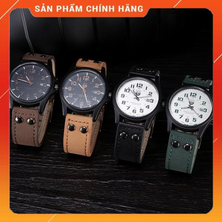Đồng hồ thời trang nam đẹp Soki SK02 chính hãng, dây da mềm đeo êm tay