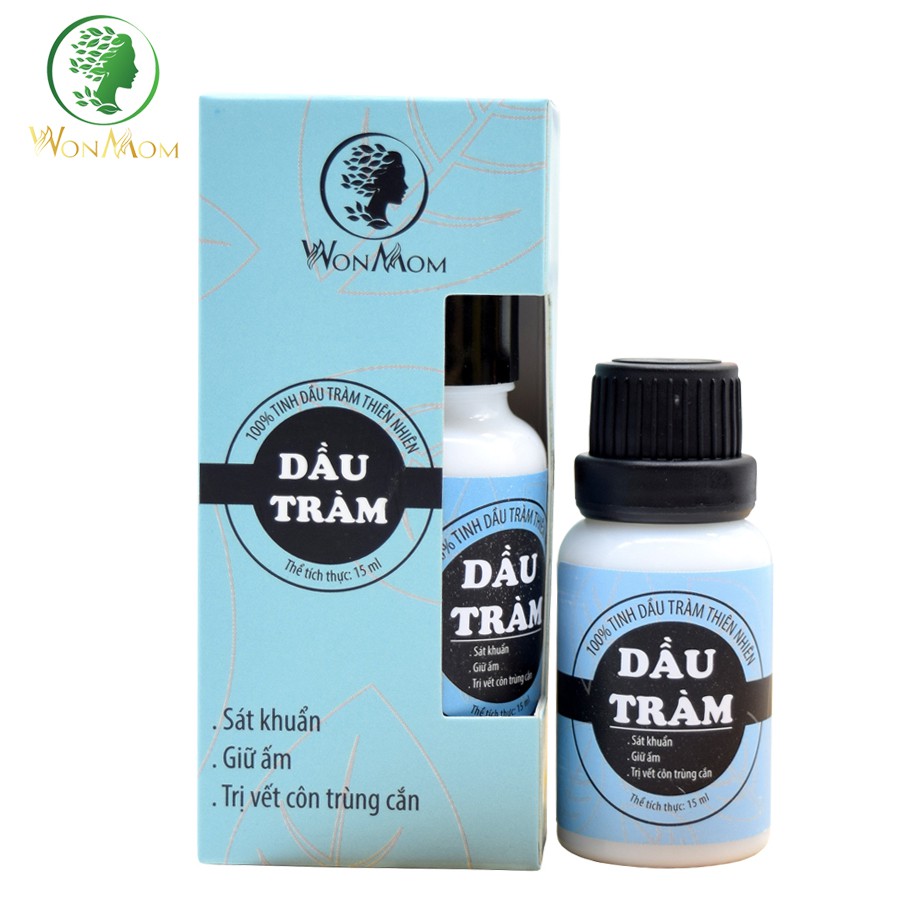 [ Giảm 35K - Đơn 339K ] Dầu Tràm Nguyên Chất Giữa Ấm Cơ Thể Wonmom 15ml