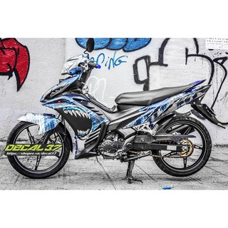 Tem Trùm Exciter 135 Cá Mập xanh Trắng