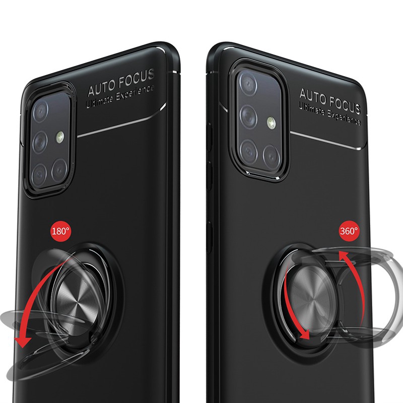 Ốp điện thoại silicon dẻo có nhẫn đỡ từ tính cho Samsung Galaxy A51 A71