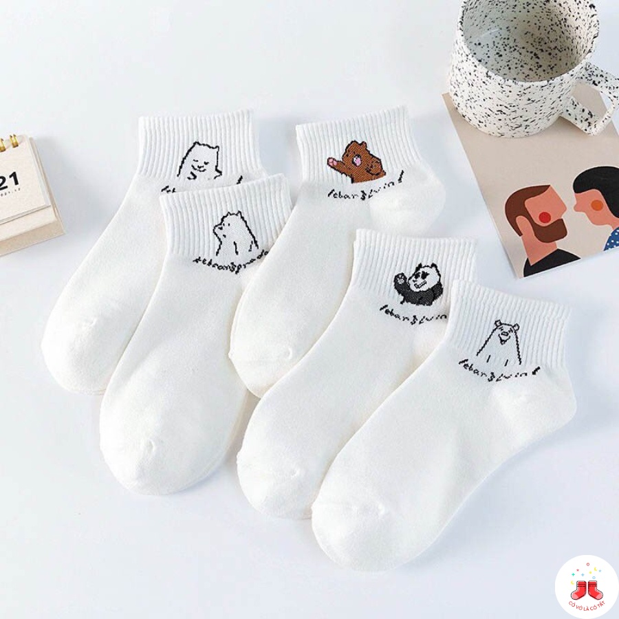 Tất vớ cổ ngắn nữ chất liệu vải Hàn co giãn, thoáng mát