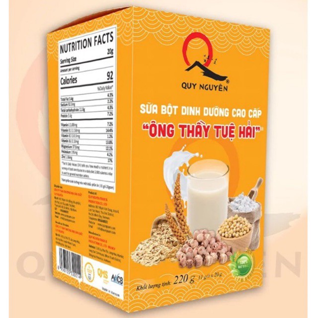 Sữa bột dinh dưỡng cao cấp - đặc biệt ÔNG THẦY TUỆ HẢI - hộp 220g 11 gói tr