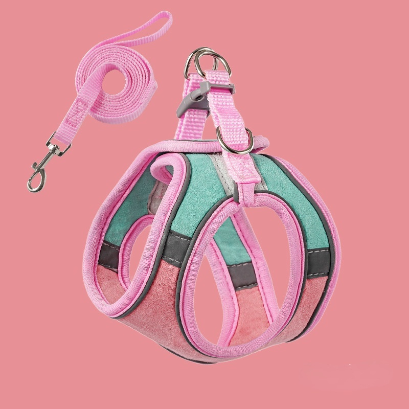 Màu tương phản thời trang Dây xích mèo / Chống ly khai / Áo vest / Dây đeo ngực phản quang cho mèo và dây chó