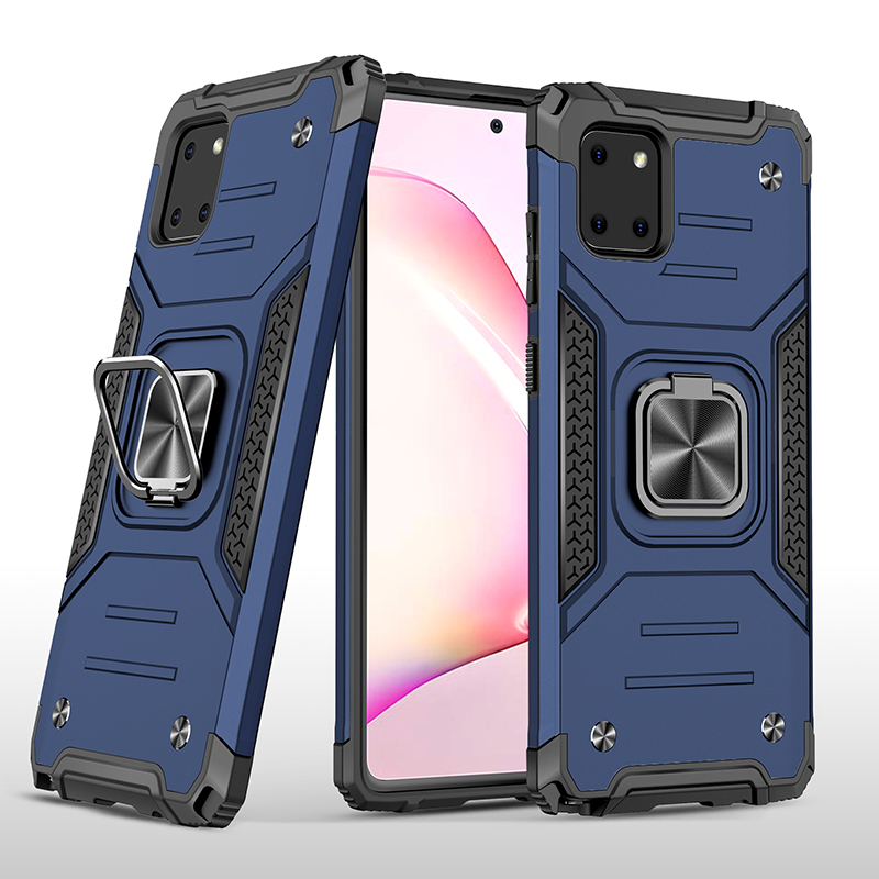 Ốp Điện Thoại Chống Sốc Phối Giá Đỡ Nhẫn Từ Tính Cho Samsung Galaxy J7 Prime A81 A91 A70 A70S