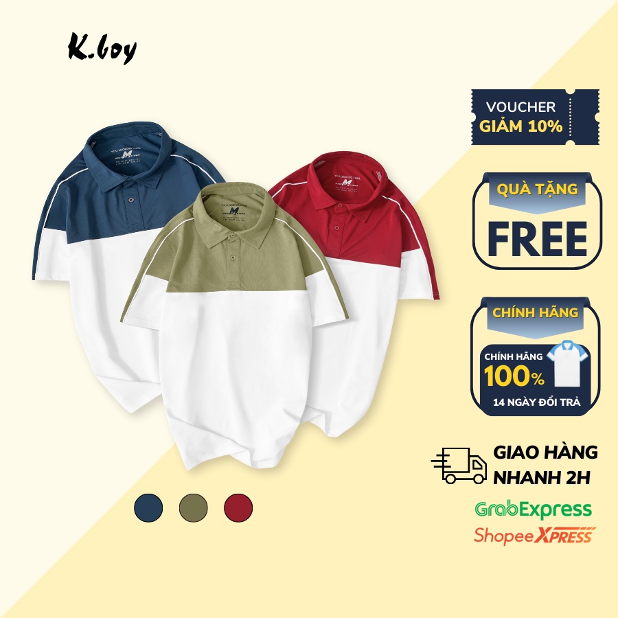 Áo phông polo , Áo thun nam cotton có cổ / cổ bẻ sang trọng, trẻ trung, màu Basic co giãn thấm hút tốt - AT05