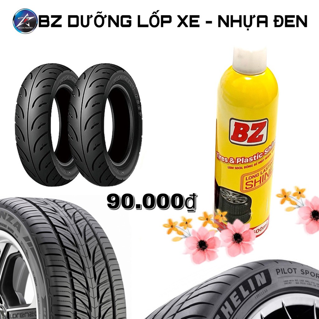 CHAI BZ CLEANER BẢO DƯỠNG LỐP XE - NHỰA - CAO SU