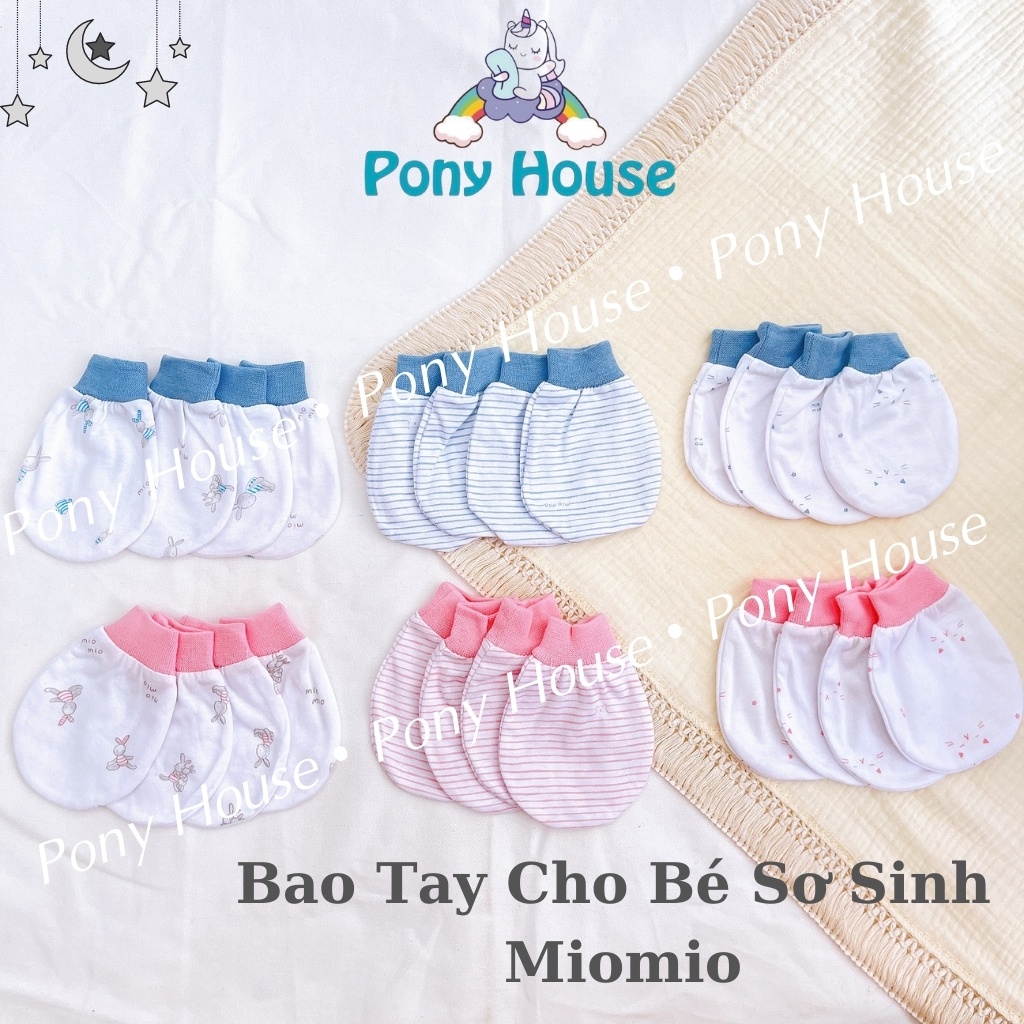 Bao Tay Mio - Set 2 Đôi Bao Tay Miomio Chất Cotton Mềm Mịn Cho Bé Sơ Sinh