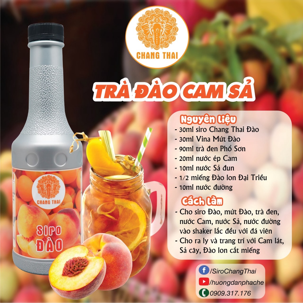Siro Đào Chang Thai 1000ml