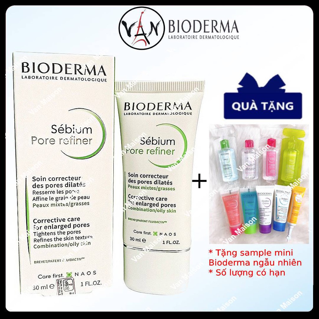 Kem se khít lỗ chân lông kiềm dầu Bioderma sebium pore refiner 30ml