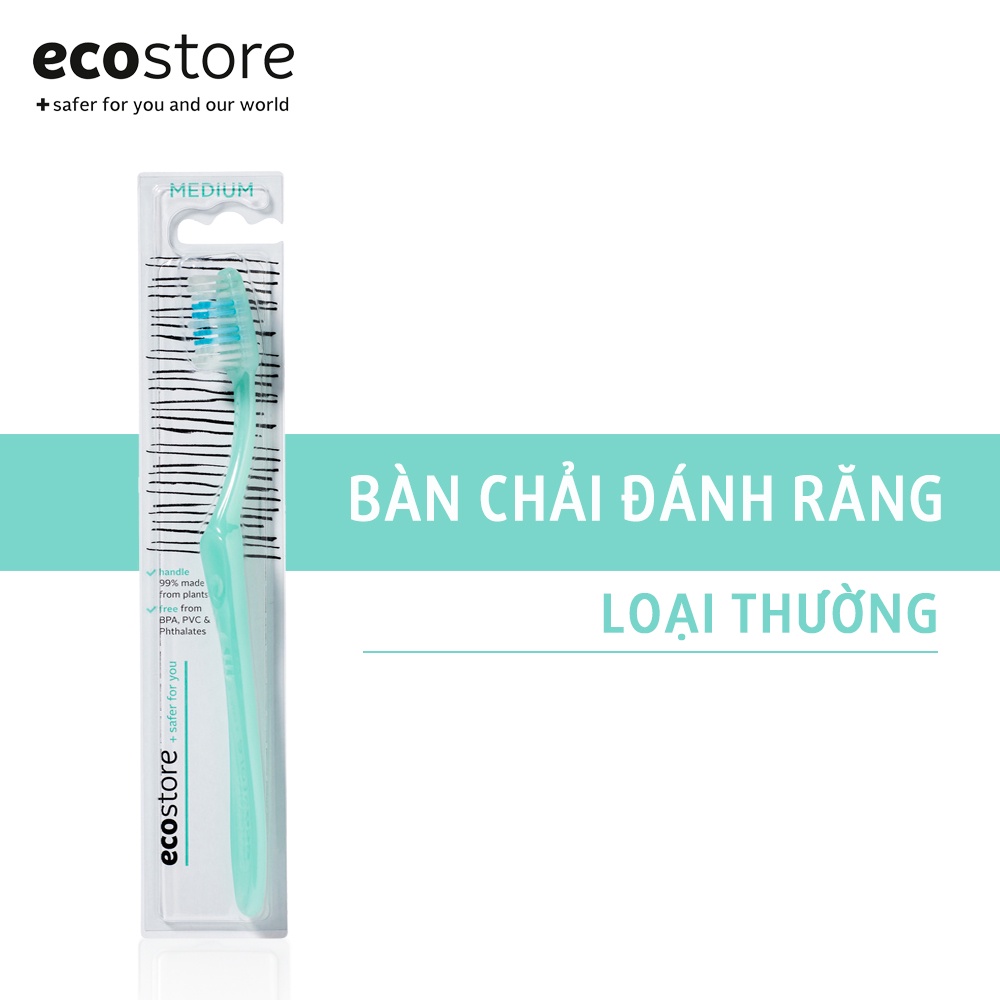 Ecostore Bàn chải đánh răng gốc thực vật (Toothbrush Medium) nhiều màu giao ngẫu nhiên