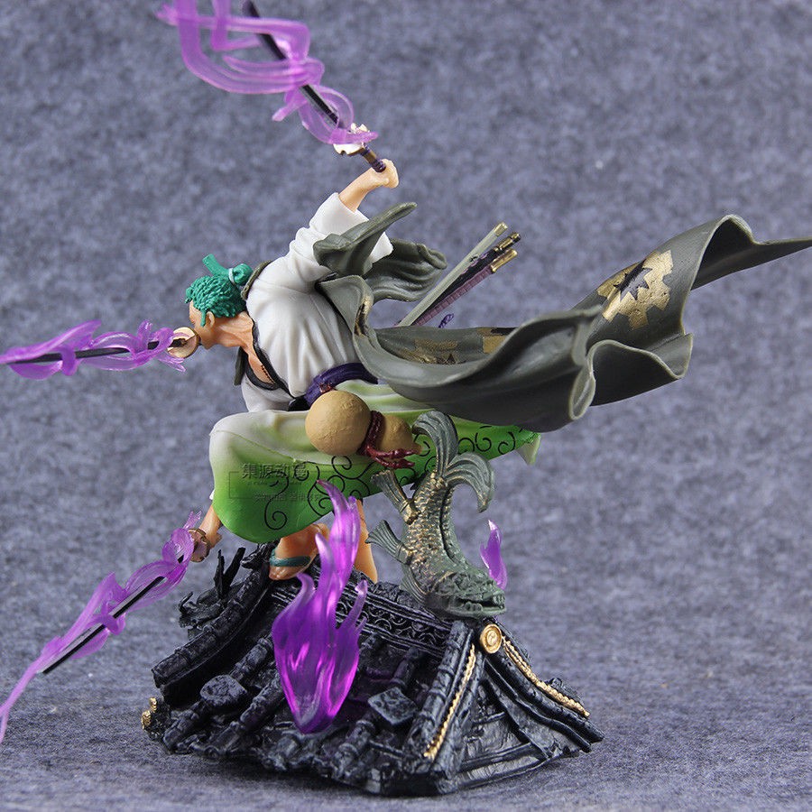 (Có sẵn - 20cm) Mô hình figure Roronoa Zoro mái nhà - Có 2 hiệu ứng kiếm haki