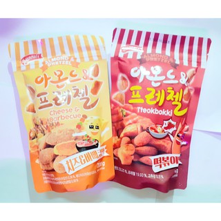 hạnh nhân bơ mật ong tteokbokki và phô mai, bịch 200 gr sunnuts, date 8.2020