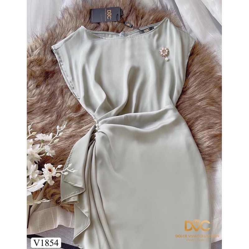 ⚡️BÁN SỈ⚡️Đầm lụa màu xanh vạt eo | BigBuy360 - bigbuy360.vn