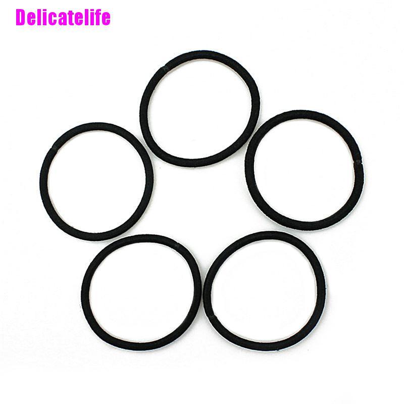 (Hàng Mới Về) Set 40 Dây Buộc Tóc Co Giãn Màu Đen Dành Cho Nữ