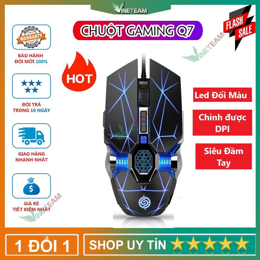 Chuột Gaming Siêu Khủng K-Snake Esports Q7 Super Gaming Kiểu Dáng Siêu Độc Lạ, Led RGB Tự Đổi Màu -dc4189