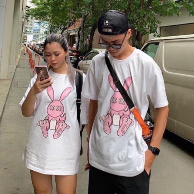 [Trăng-đen-hồng, ẢNH THẬT CUỐI MẪU XƯƠNG CHỤP] Áo thun cotton tay lỡ dáng rộng dấu quần siêu kute Hinh thật trải sàn
