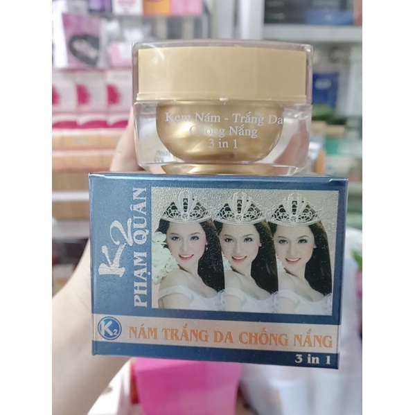 KEM K2 NÁM TRẮNG DA CHỐNG NẮNG 3 IN 1 PHẠM QUÂN