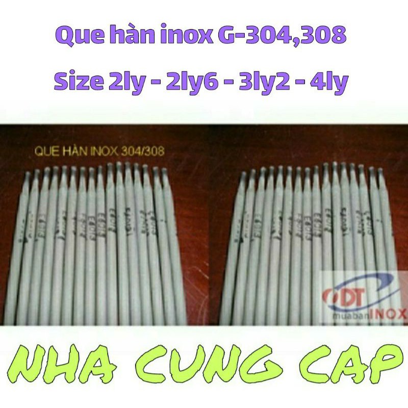 QUE HÀN INOX 304 TỪ 2LY ĐẾN 4LY