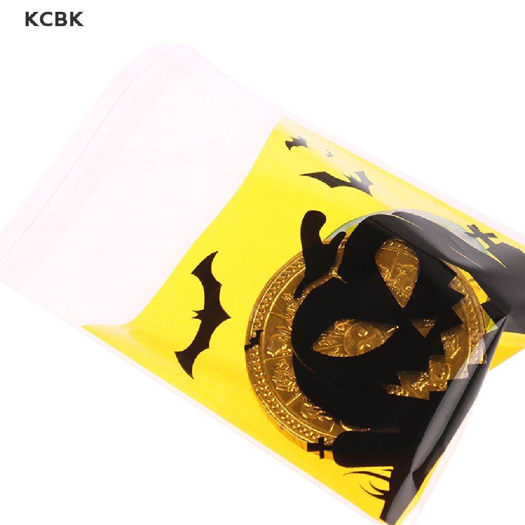 Set 100 Túi Nhựa Đựng Bánh Kẹo Phong Cách Halloween