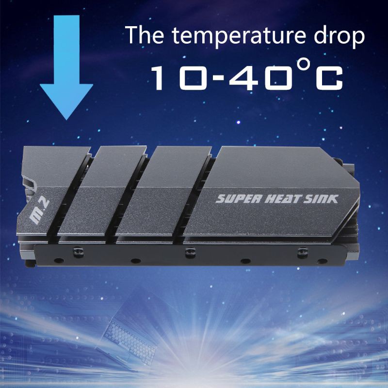 Bộ Tản Nhiệt Nhôm M.2 Ssd Nvme Ngff Kèm Đệm Tản Nhiệt Cho M2 2280 | BigBuy360 - bigbuy360.vn