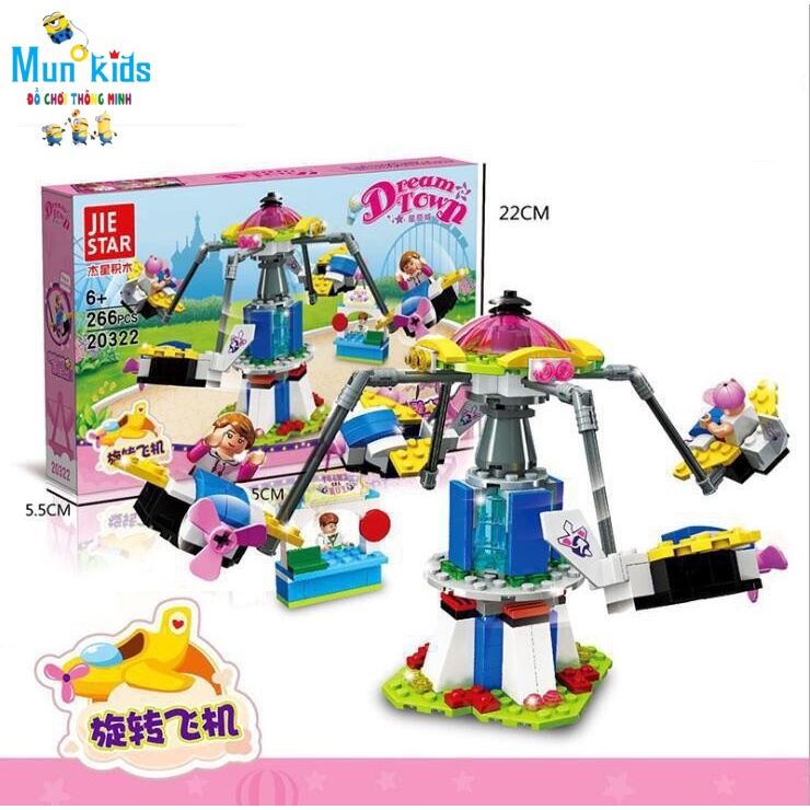 Đồ Chơi Lego Lắp Ráp Xích Đu, Đu Quay, Khu Vui Chơi, Nhà Hàng Siêu Đẹp Cho Bé - Mun Kids
