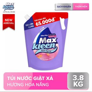 TÚI NƯỚC GIẶT XẢ MAXKLEEN HƯƠNG HOA NẮNG 3.8KG