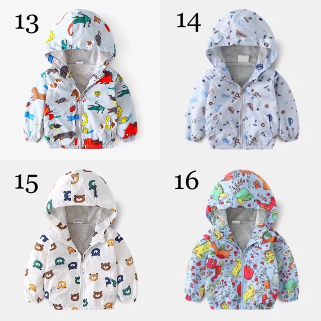 Áo khoác gió lót cotton 2-6Y