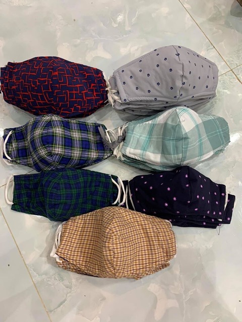 Khẩu trang vải nhiều hình(sỉ 45k/10c)