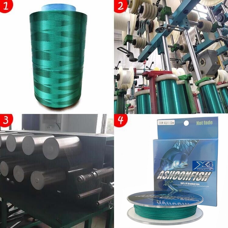 Cuộn Dây Câu Cá 4 Sợi PE 100M Không Phai Màu Không Thấm Nước