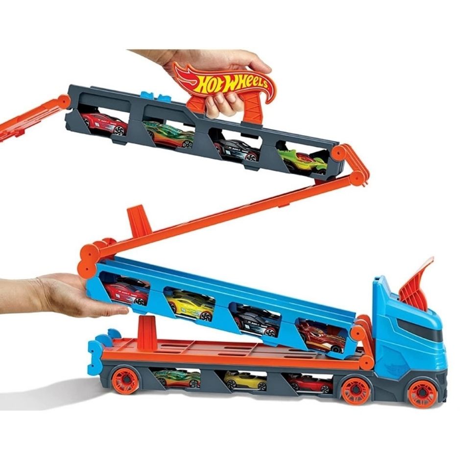 ♛Hot Wheels Đồ Chơi Xe Tải Chở Hàng Hạng Nặng GVG37