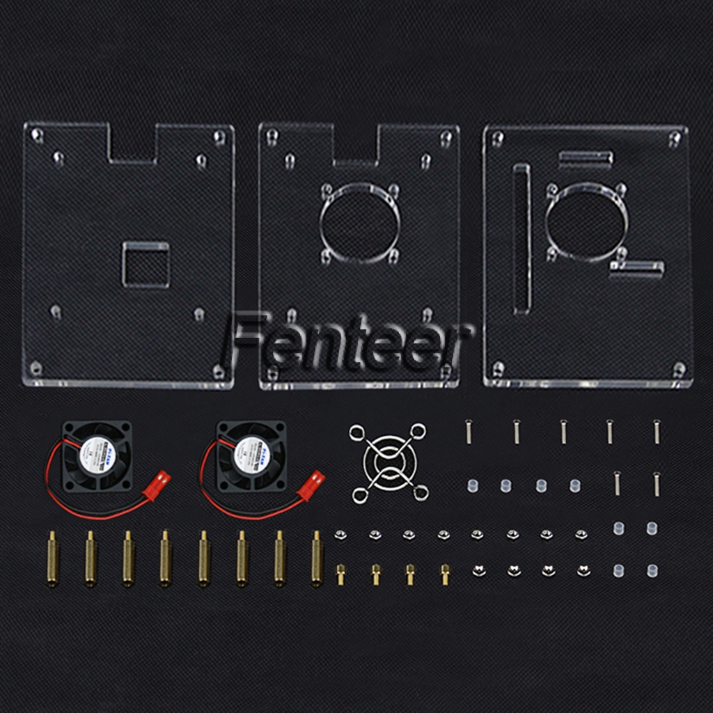 Hộp Đựng Chuyên Dụng Cho Raspberry Pi 3 2 B + 2 Lớp Kèm Quạt Tản Nhiệt | BigBuy360 - bigbuy360.vn