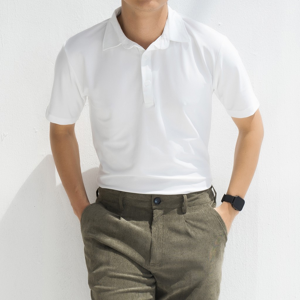 Áo Polo Nam Trơn Rough Vải Cotton CVC Chống Nhăn, Form Suông Basic | BigBuy360 - bigbuy360.vn