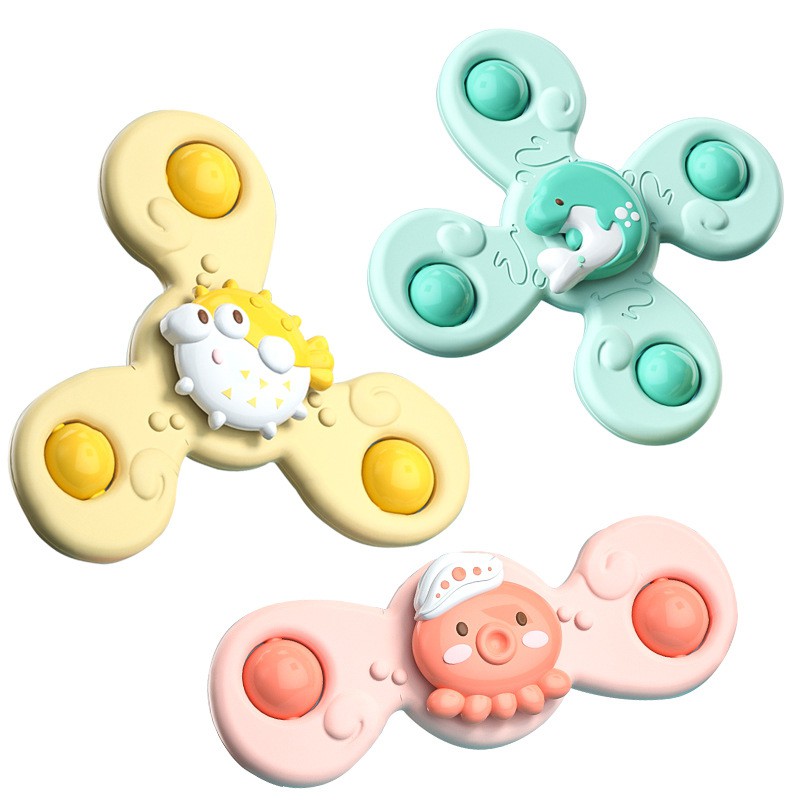 Đồ chơi Con quay gắn tường hoạt hình Bạch Tuộc Fidget Spinner cho bé màu sắc vui nhộn kích thích giác quan New4all